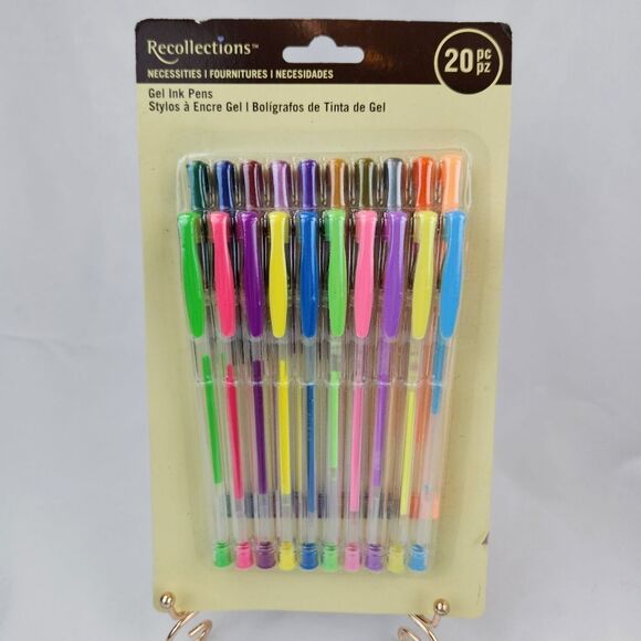 💜NIB Recollections 20 Pack Multicolored Gel Ink Pens - Picture 1 of 2